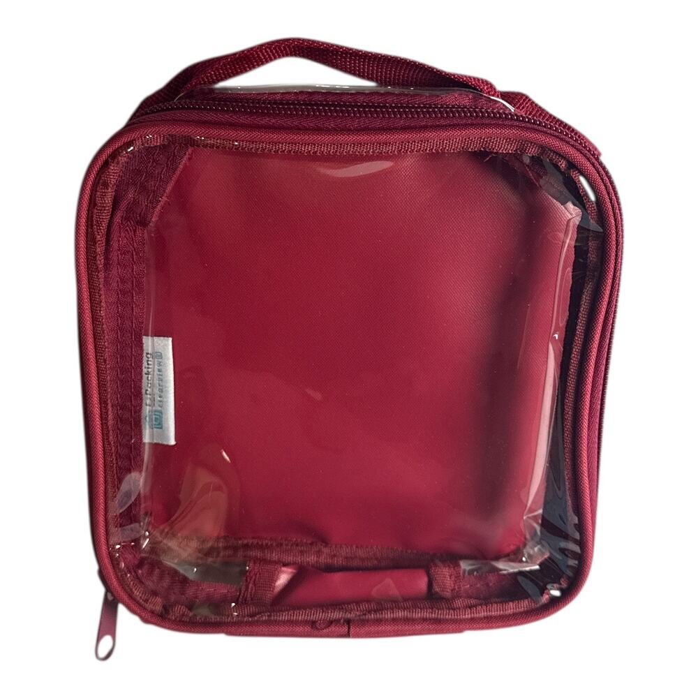 Clear Travel Organizer EzPacking Extra Small Cube Maroon NEW